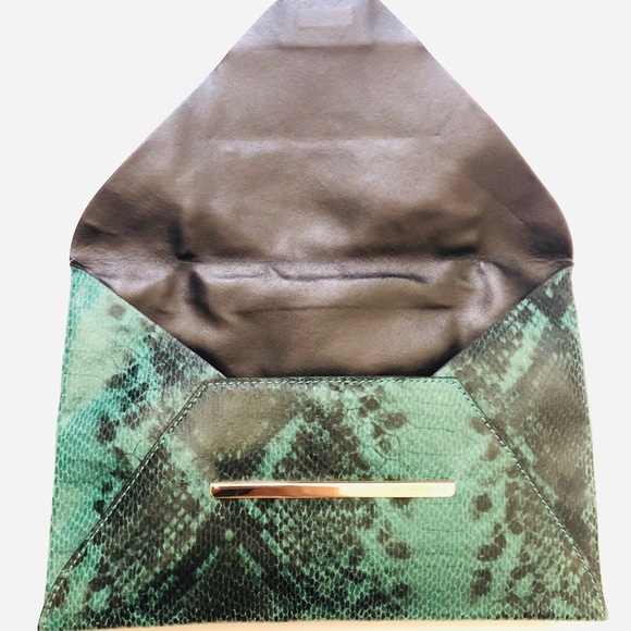 BCBG Maxazria Snake Embossed Envelope Clutch - Picture 4 of 4
